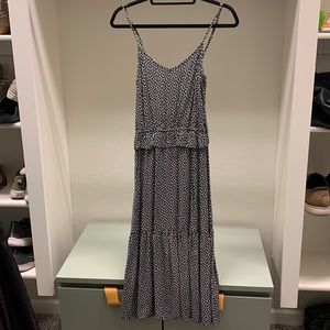 Target midi black and white dress